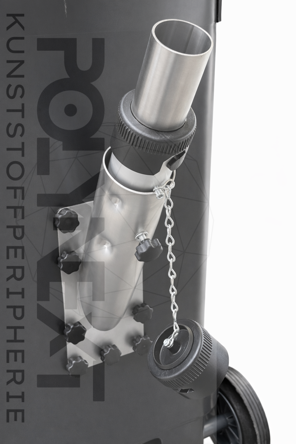 Edelstahl-Ansaugstutzen mit Schnellkupplung für Anschluss an Förderschlauch 